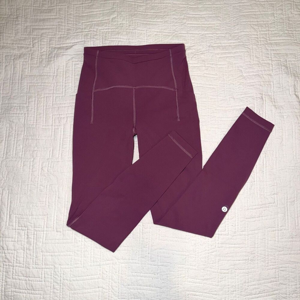 Lululemon Grape Thistle Swift Speed High Rise Running Tight Leggings Pockets 4